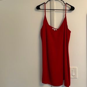 Reformation Marlowe Dress: red/cherry